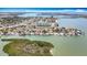 Beautiful aerial view overlooking the water and houses on the Florida coast at 4725 Cove Circle # 908, St Petersburg, FL 33708
