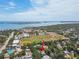Aerial view showing the home's location and proximity to local schools and community amenities at 601 75Th St N, St Petersburg, FL 33710