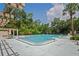 Community pool with plenty of seating, umbrellas, and lush vegetation at 802 Antler Ct, Brandon, FL 33511