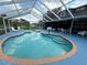 Screened-in pool area with ample seating, surrounded by well-maintained patio at 13400 10Th St, Dade City, FL 33525