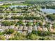 Community aerial view showcases a peaceful neighborhood and nearby lakes at 13750 Fareham Rd, Odessa, FL 33556