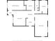Layout of a home featuring primary bedroom, foyer, living room, kitchen, dining area, Gathering room, two bathrooms, and two bedrooms at 1817 West Dr, Clearwater, FL 33755