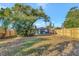 Expansive backyard featuring healthy grass and a sturdy wooden fence for privacy at 243 45Th N St, St Petersburg, FL 33713