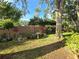 Lush backyard featuring a bird bath, landscaping, and healthy grass at 3509 Oak Lake Dr, Palm Harbor, FL 34684