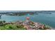 Expansive aerial view showcases beautiful coastal condominium with manicured grounds and waterfront access at 6265 Sun Blvd # 1203, St Petersburg, FL 33715