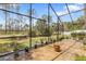 Screened patio with views of the natural surroundings. A tranquil outdoor space for relaxation at 9047 Quail Creek Dr, Tampa, FL 33647