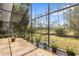 Inviting screened-in patio surrounded by lush trees and natural beauty creating a private outdoor oasis at 9047 Quail Creek Dr, Tampa, FL 33647