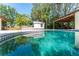 A close up of the pool and jacuzzi, highlighting the tiling at 11988 117Th St, Seminole, FL 33778