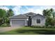 Charming single-story home featuring a two-car garage, neutral tones, and a well-manicured lawn at 15127 Oxford Grey Dr, Bradenton, FL 34211