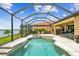 Gorgeous pool and spa with spacious lanai, perfect for outdoor entertaining and relaxation at 222 Toscavilla Blvd, Nokomis, FL 34275