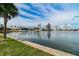 Panoramic waterfront view with city skyline, highlighting urban living and scenic views at 2227 Brevard Ne Rd, St Petersburg, FL 33704