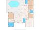 Detailed floor plan showcasing the layout with a pool, screened porches, and primary bedroom at 2901 Laurel Meadow Ct, Plant City, FL 33566