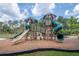 A vibrant playground with multiple slides, climbing frames, and play areas, perfect for active playtime and fun at 3821 Turkey Oak Dr, Valrico, FL 33596