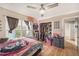 This bedroom features natural light, ceiling fan, and ample closet space, perfect for a relaxing retreat at 4303 Kipling Ave, Plant City, FL 33566