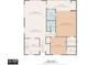 Detailed floor plan showcasing layout with measurements for living room, bedrooms, and kitchen at 4750 Cove Cir # 1001, St Petersburg, FL 33708