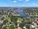 An aerial view of the community with the house in view with a red arrow at 526 36Th Ne Ave, St Petersburg, FL 33704