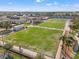 Aerial view of the Community Center and activities lawn at 629 Fort Duquesna Dr, Sun City Center, FL 33573