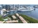 Scenic aerial view of waterfront condos providing convenient access to harbor, cruise ships, and downtown at 731 Cruise View Dr, Tampa, FL 33602