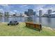Waterfront scene with seating, a cityscape, cruise ship, and clear blue skies at 731 Cruise View Dr, Tampa, FL 33602