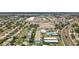 This aerial shows homes close to a community pool, retail shops, and major highways at 11447 Park Blvd # 205, Seminole, FL 33772