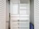 Customizable closet with built-in drawers and shelving to maximize storage space at 11447 Park Blvd # 205, Seminole, FL 33772