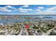 Aerial view showing the property's location near the water and surrounding neighborhood at 13325 1St E St, Madeira Beach, FL 33708
