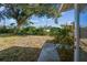 Backyard featuring mature trees and landscaping, with a view from a patio door at 1701 62Nd S Ter, St Petersburg, FL 33712