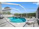 A sparkling pool with a built-in spa and surrounding privacy screen, perfect for relaxing at 19309 Garden Quilt Cir, Lutz, FL 33558