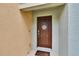 Inviting front door with stylish decor and well-manicured landscaping at 2435 Edgewater Falls Dr, Brandon, FL 33511