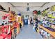 Spacious single-car garage offering ample storage and organization space at 2435 Edgewater Falls Dr, Brandon, FL 33511
