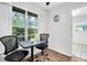 Breakfast nook with table and chairs with backyard views at 2608 Camille Dr, Palm Harbor, FL 34684