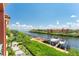 Picturesque water view overlooking the canal, boat docks and ocean from condo balcony at 2741 Via Cipriani # 934B, Clearwater, FL 33764