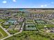 An aerial view of a beautiful community with a pool, tennis courts, and well-maintained lawns at 31921 Magna Gulf Loop, San Antonio, FL 33576