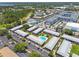 Aerial view of a community of residential buildings with swimming pools, tennis courts, and lush landscaping at 3515 41St S Ter # 224, St Petersburg, FL 33711