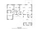 Detailed floor plan showcases the layout of a house, including dimensions of the living room, bedrooms, and kitchen at 6304 Memorial Hwy, Tampa, FL 33615