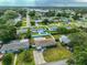 Aerial view of home with fenced yard, convenient driveway, close to neighborhood amenities at 6401 15Th N St, St Petersburg, FL 33702