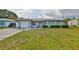 Single-story home with attached garage, tidy landscaping, and freshly mowed lawn at 6401 15Th N St, St Petersburg, FL 33702