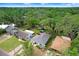 Aerial view of the property with the neighboring home and green surroundings at 1213 E Idlewild Ave, Tampa, FL 33604