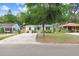 Charming light-blue home with well-manicured lawn, stone pathway, and inviting front porch area at 1213 E Idlewild Ave, Tampa, FL 33604