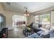 Comfortable living room with modern gray sofa, stylish decor, and warm, neutral walls at 1512 56Th N Ave, St Petersburg, FL 33703