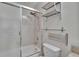 Bathroom featuring a shower/tub combo and shelving at 1613 Long Pond Dr, Valrico, FL 33594
