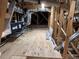 Spacious attic layout showcasing beams and installed ductwork at 17566 Hyland Ln, Dade City, FL 33523