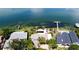 Gorgeous aerial shot of waterfront properties, each with a private pool and dock at 1967 Brightwaters Ne Blvd, St Petersburg, FL 33704