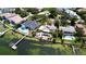 Captivating aerial view of luxury homes with pools and docks along a serene waterfront at 1967 Brightwaters Ne Blvd, St Petersburg, FL 33704