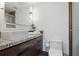 Stylish bathroom featuring a vessel sink, granite counters, modern fixtures, and a sleek design at 2902 W Fair Oaks Ave, Tampa, FL 33611