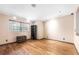 Bedroom showcasing hardwood floors, a window, and modern track lighting at 2969 La Concha Dr, Clearwater, FL 33762