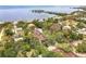 Panoramic aerial shot showcasing a waterfront community with breathtaking bay views and lush greenery at 300 S Florida Ave # 600L, Tarpon Springs, FL 34689