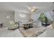 Comfortable living room with a ceiling fan, plush seating and sliding door access at 3114 Lake Pine Way # G1, Tarpon Springs, FL 34688