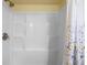 Shower stall with built in shelves and tiled wall at 4036 Davit Dr, New Port Richey, FL 34652