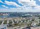 Scenic aerial view of a cruise ship terminal with a large cruise ship docked at port at 4221 W Spruce St # 2302, Tampa, FL 33607